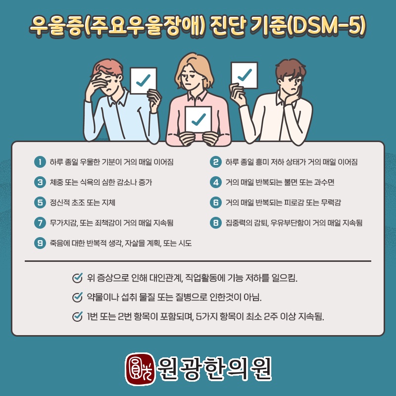 우울증이 나타날 때 감정과 생활에서 보이는 변화